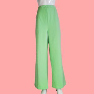 Vintage 70's Cricket Lane Mint Green Flare Trousers